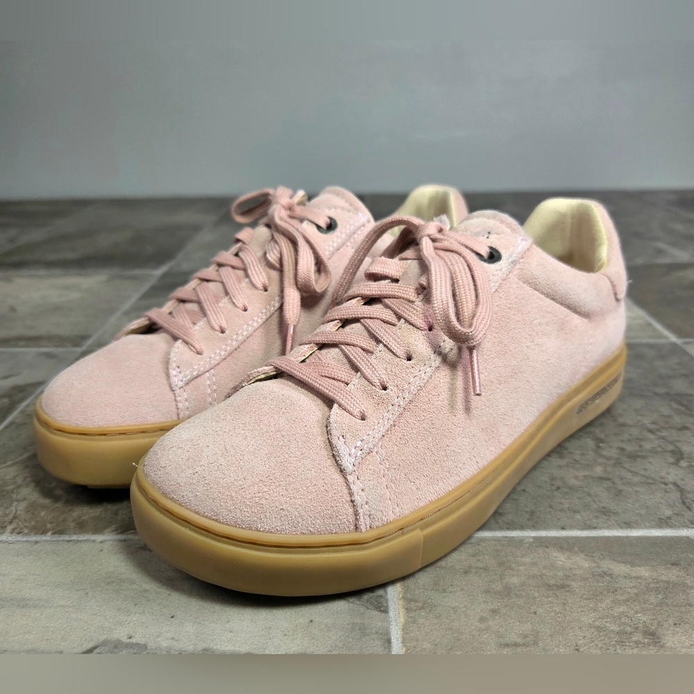 BIRKENSTOCK BEND LOW SUEDE LEATHER SNEAKERS.